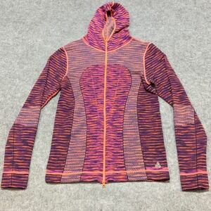 Soho‎ Sport Womens Purple Orange Space Dye Full Zip Athletic Hoodie Size M